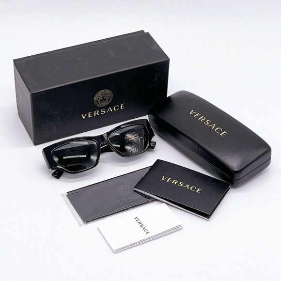 New Versace 56mm Black Acetate Sunglasses main image 5